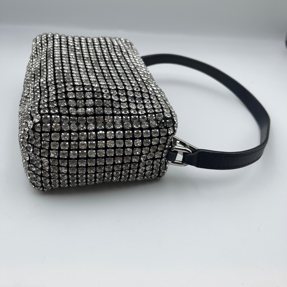 ALEXANDER WANG Black Heiress Bag Mesh Crystal Rhinestone Mini Heiress Pouch - Picture 2 of 15